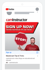 example of cam instructor google ad